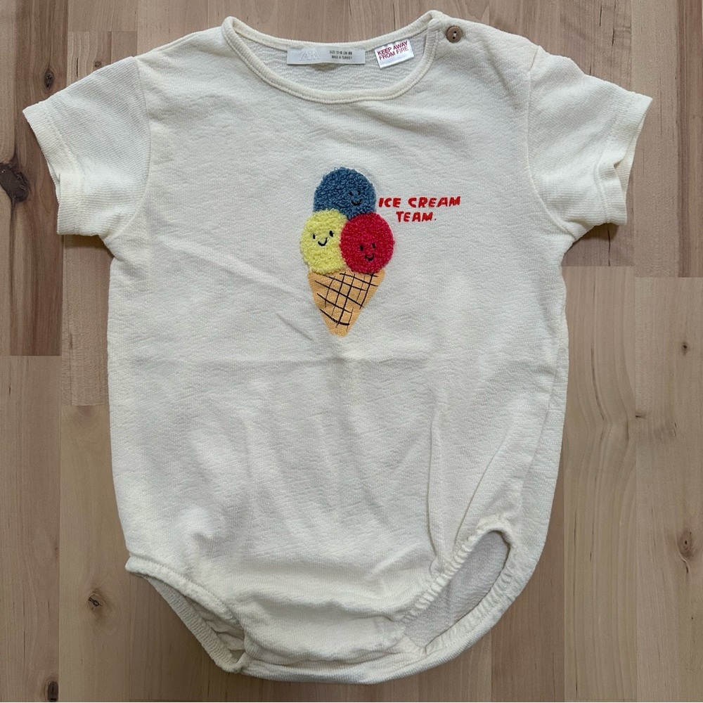 Zara Cream Knit Onesie - 12-18M